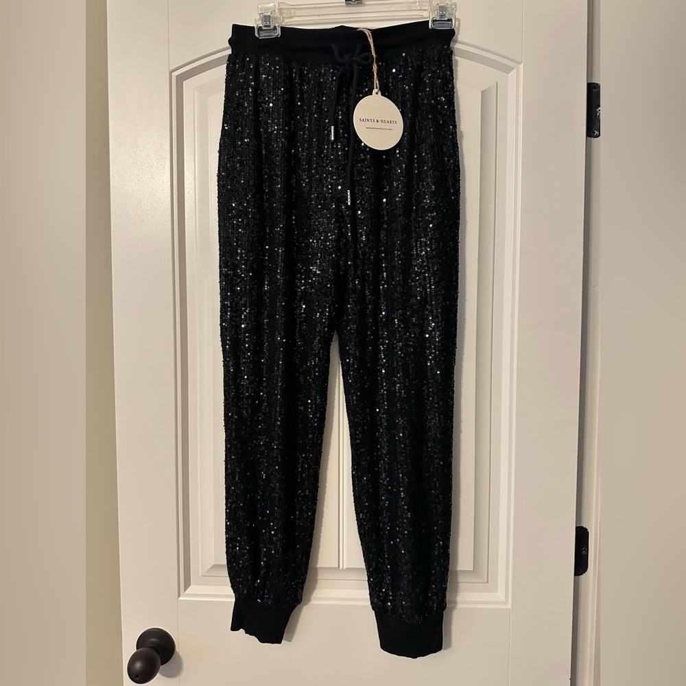 Sequin Black Kids Bottoms